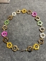 Preview: Halskette bunte Blumen mit kleinen Perlen  , 49 cm