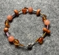 Preview: Armband  Perlen- orangetöne  (18cm)  Magnetverschluss