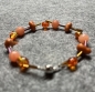 Preview: Armband  Perlen- orangetöne  (18cm)  Magnetverschluss
