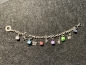 Preview: Bettelarmband- versilbert- 6x Würfel bunt- (20cm)