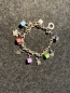 Preview: Bettelarmband- versilbert- 6x Würfel bunt- (20cm)