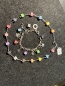 Preview: Bettelarmband- versilbert- 6x Würfel bunt- (20cm)
