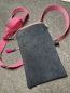 Preview: Handytasche - Band rosa (Pferd6 blond-weiß)