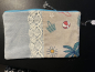Preview: Kosmetiktasche Jeansreste (türkis Leuchtturm)