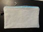Preview: Kosmetiktasche Jeansreste (türkis Leuchtturm)