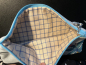 Preview: Kosmetiktasche Jeansreste (türkis Leuchtturm)