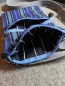 Preview: Handytasche blau gestreift (Band grau)