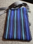 Preview: Handytasche blau gestreift 2 (Band grau)