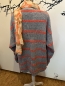 Preview: PULLOVER  Gr. 44-46 grau- neon-orange  mit Schaltuch