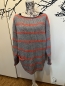 Preview: PULLOVER  Gr. 44-46 grau- neon-orange  mit Schaltuch