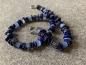 Preview: Kette Lapis Lazuli - Glas (blau- Silber)