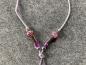 Preview: Kette  rosa + fliederfarben, (3 Ringe )