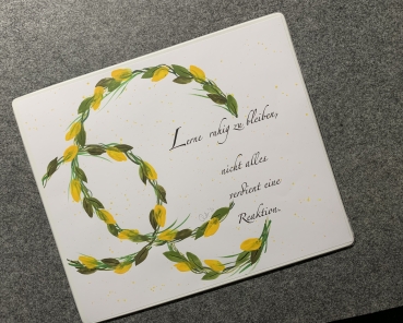 Mousepad handgemalt #Lerne ruhig zu bleiben....