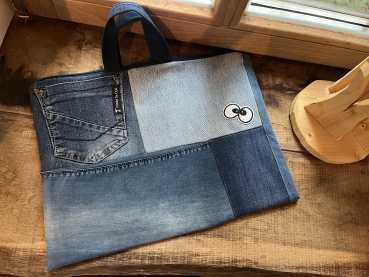 Laptoptasche  17` Zoll (Jeansreste)