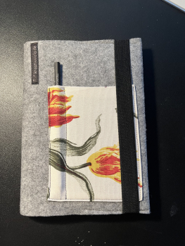 Notizbuch Buchhülle aus Filz DINA5  (Blume1)