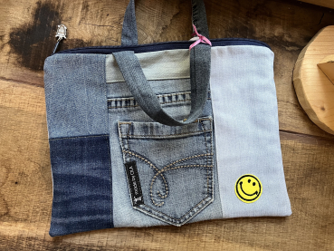 Laptoptasche  14` Zoll (Jeansreste)