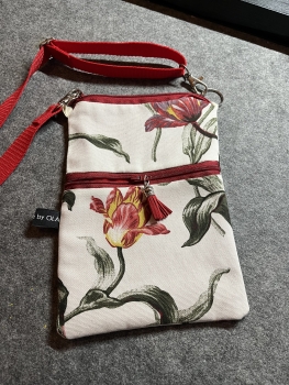 Handytasche Tulpen 1 (Band rot)