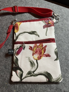 Handytasche Tulpen2 (Band rot)