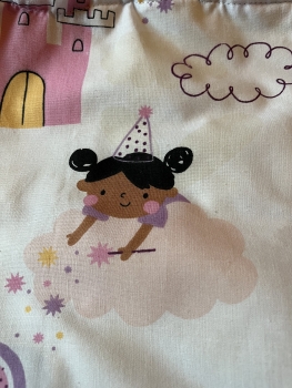 RUCKSACK- Turnbeutel für Kinder (Prinzessin 1Kordel grau)