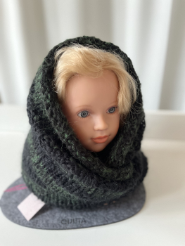 Loop , schwarz dunkelgrün meliert