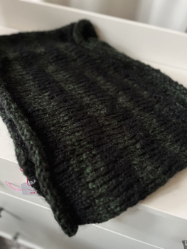 Preview: Loop , schwarz dunkelgrün meliert