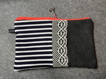 Kosmetiktasche   (orange- rot Anker -Art. 030)