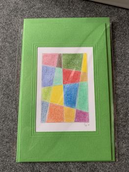 Karte grün (bunt)
