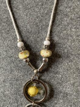 Preview: Kette  Gelbtöne, (3x Ringe,Kugeln, Stern)