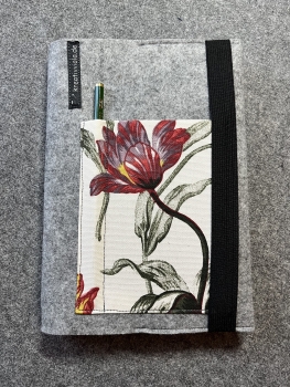 Notizbuch Buchhülle aus Filz DINA5  (Blume4)
