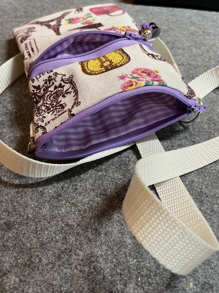 Handytasche - Band weiß  (Muster Paris)- (Art. 009)