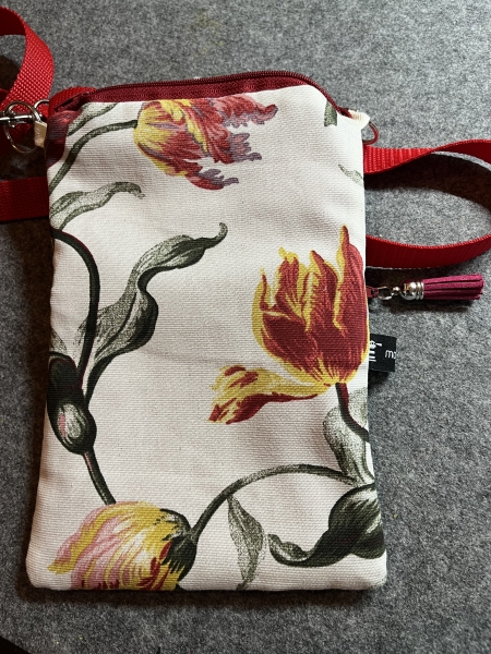 Handytasche Tulpen2 (Band rot)