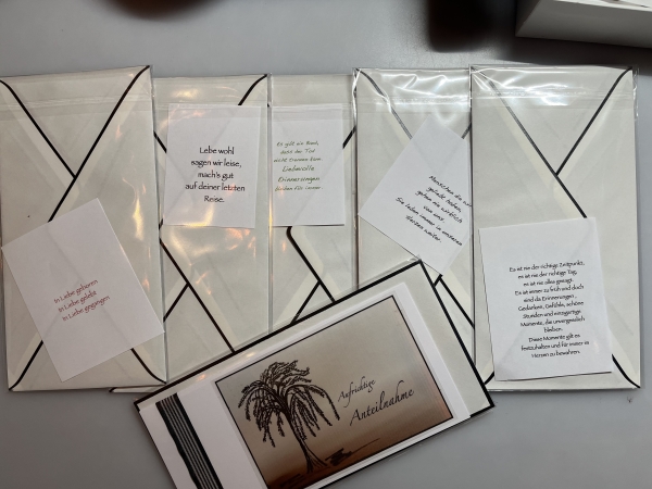Trauerkarten Set 4Stk  (Serie 2)