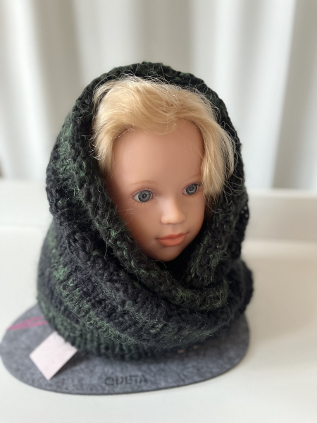 Loop , schwarz dunkelgrün meliert