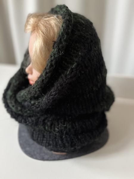 Loop , schwarz dunkelgrün meliert