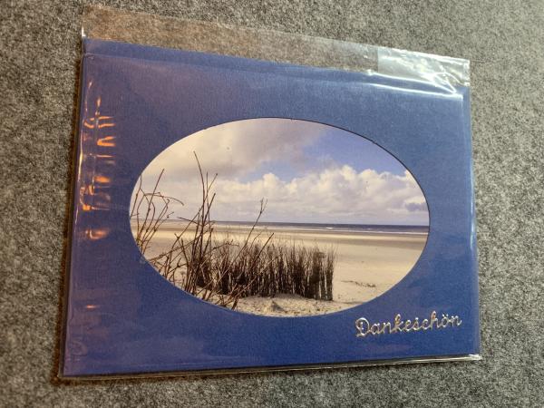 Karte "Dankeschön" blau