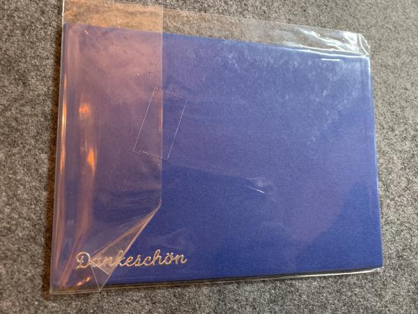 Karte "Dankeschön" blau