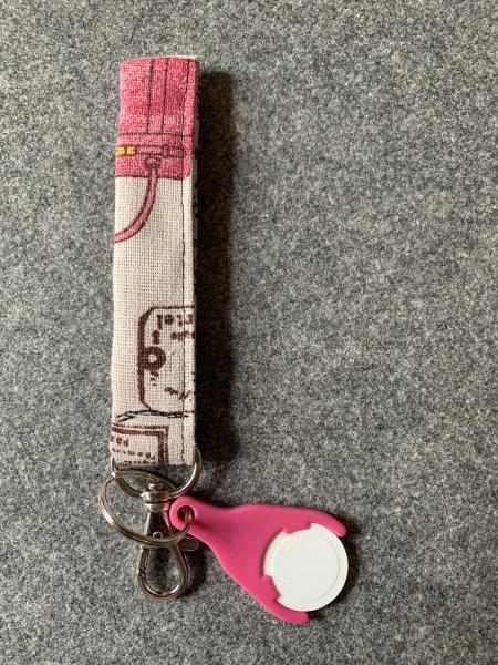 Schlüsselanhänger 1  (rosa-weiß)