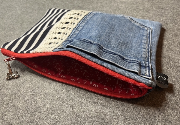 Kosmetiktasche   (rot , rot -Anker-Art. 022)