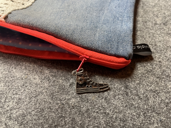 Kosmetiktasche   (neonorgange- hellblau -Art. 027)