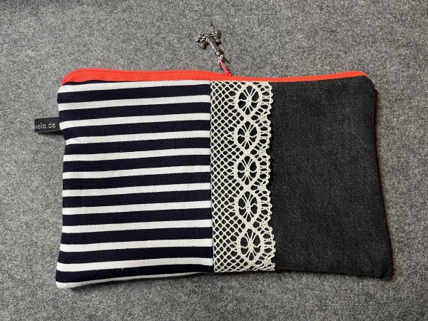 Kosmetiktasche   (orange- rot Anker -Art. 030)