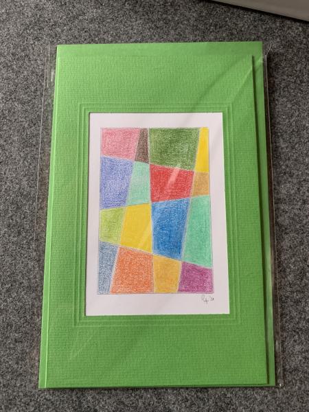 Karte grün (bunt)