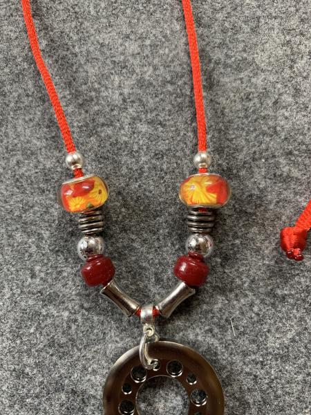 Kette rot  (Stern , Herz)