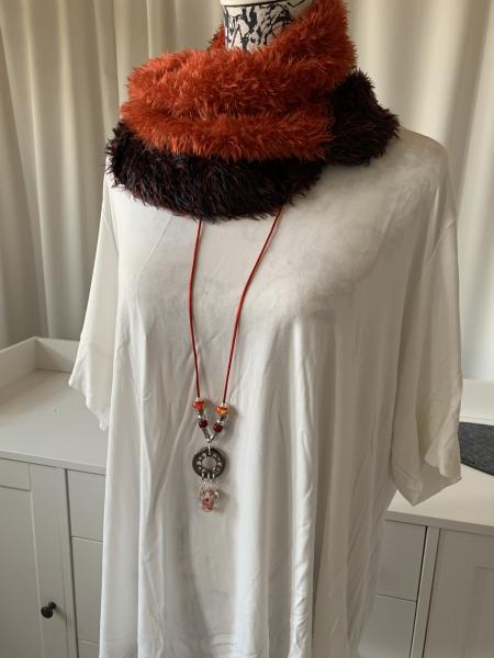 Kette rot  (Stern , Herz)