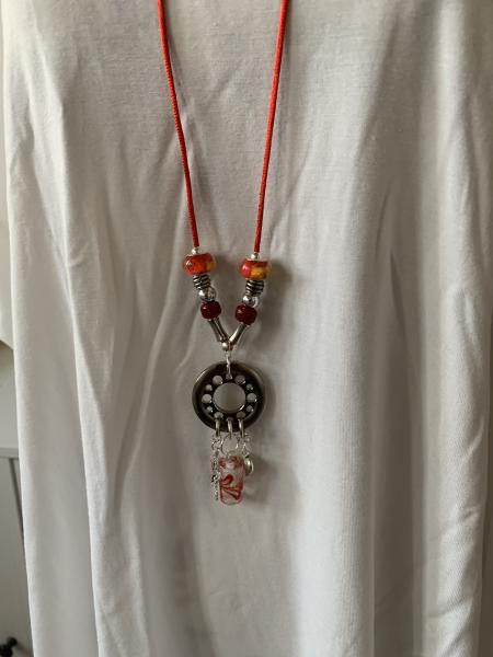 Kette rot  (Stern , Herz)