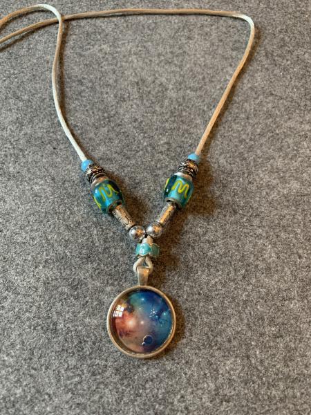 Kette türkis, hellblau (Planeten)