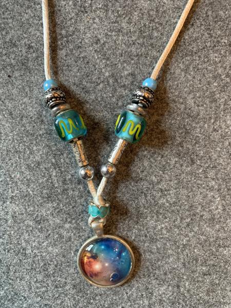 Kette türkis, hellblau (Planeten)
