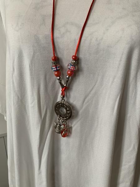 Kette rot  (Stern , Schutzengel)