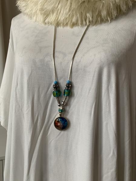 Kette türkis, hellblau (Planeten)