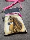 Handytasche - Band rosa (Pferd6 blond-weiß)