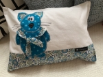 Kissen Katze (türkis)